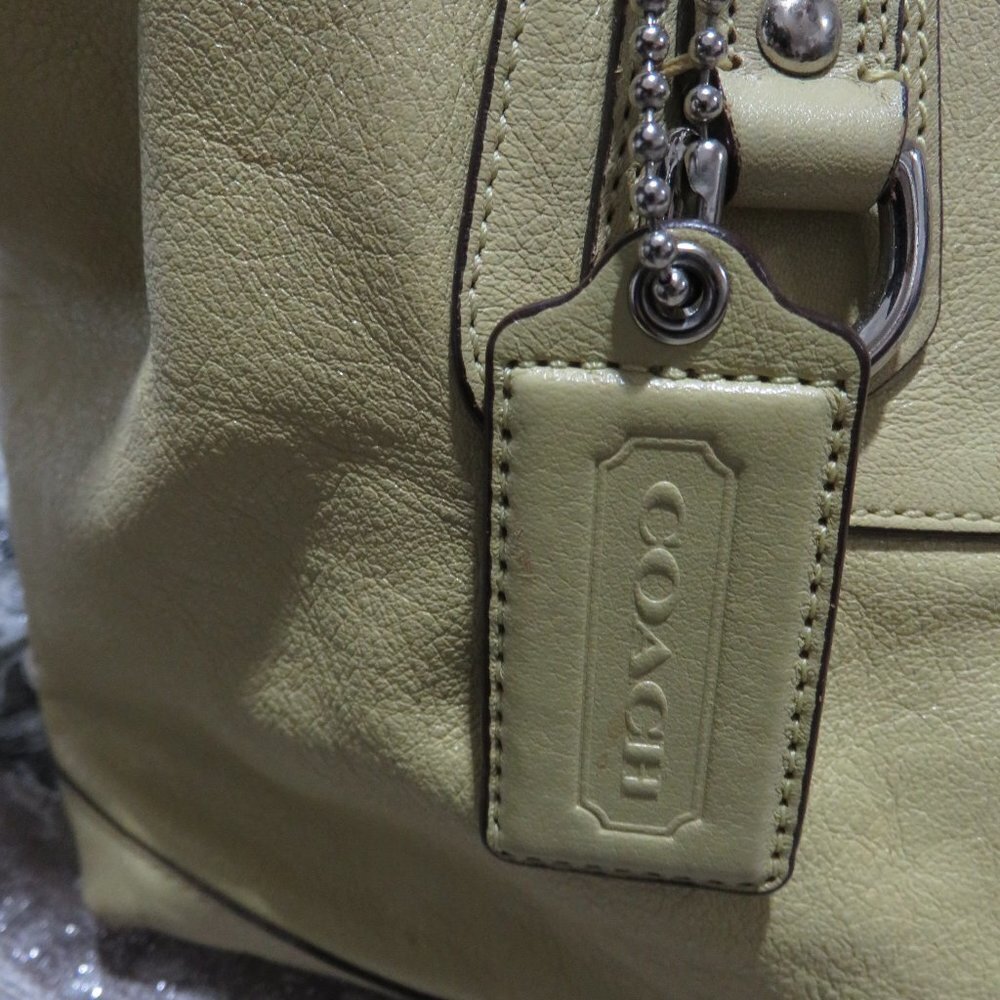 Coach Soho East West Satchel Mustard Yellow Gold Handbag Purse Tote - Picture 2 of 16